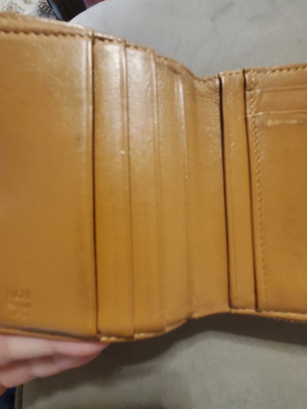 MCM Cognac Visetos Zip Wallet Womens Bifold